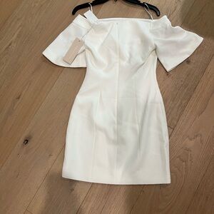 KEEPSAKE the Label Off-Shoulder White Mini Dress